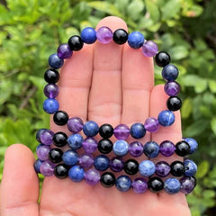 Tourmaline Rose & Garnet Hematite Bracelet for Confidence & Stress Relief