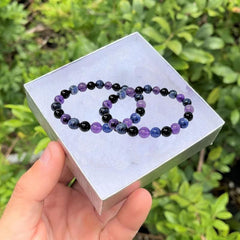 Tourmaline Rose & Garnet Hematite Bracelet for Confidence & Stress Relief