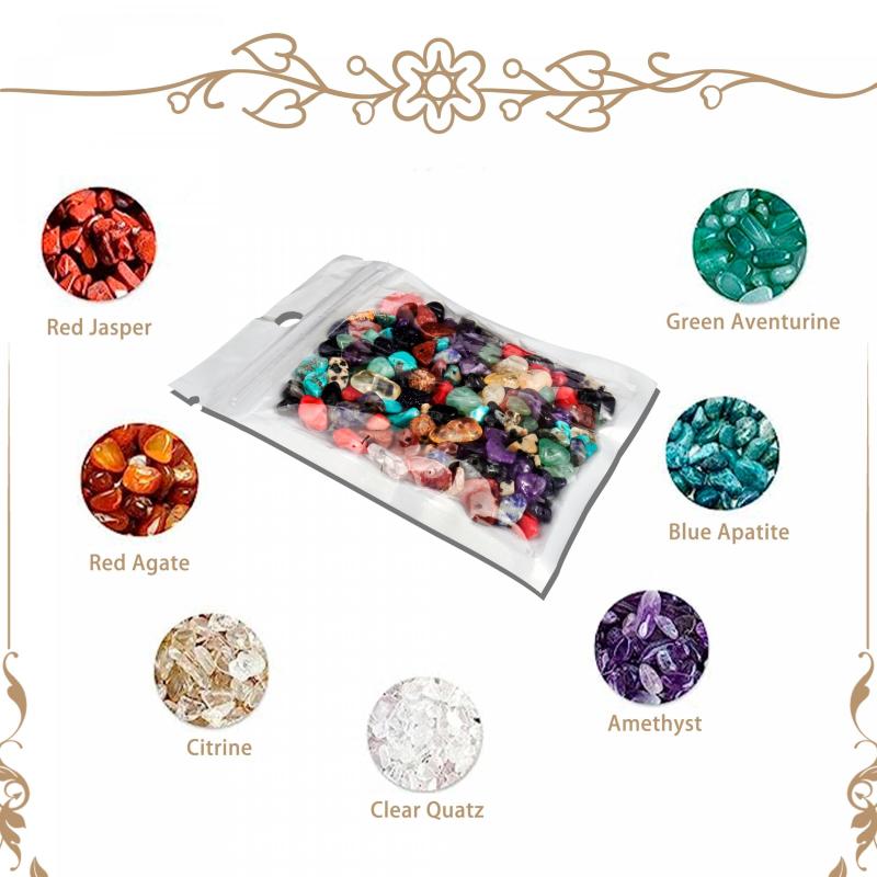 200pcs 7 Chakras Kit Gemstones Healing Crystal Beads DIY Bracelet Jewelry