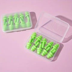 5 Pairs Portable Earplugs in Box Noise Reduction Anti Snore Sleeping Earplugs