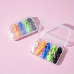 5 Pairs Portable Earplugs in Box Noise Reduction Anti Snore Sleeping Earplugs