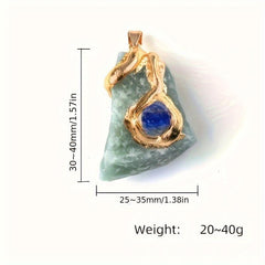 Gilt Crystal Raw Stone Pendant Multicolor Crystal Stone Irregular