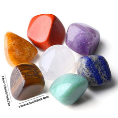 7pc 1 Set 7 Chakras Healing Stones Yoga Meditation Gift