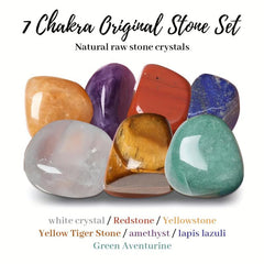 7pc 1 Set 7 Chakras Healing Stones Yoga Meditation Gift