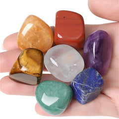 7pc 1 Set 7 Chakras Healing Stones Yoga Meditation Gift