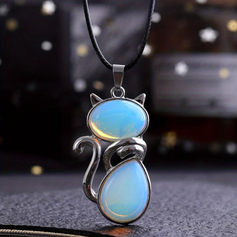Healing Crystal Pendant Necklace Chakra Balance Positive Energy Gem Gift