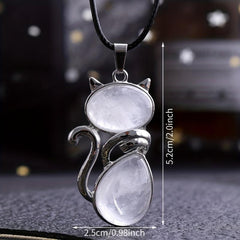 Healing Crystal Pendant Necklace Chakra Balance Positive Energy Gem Gift