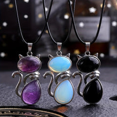 Healing Crystal Pendant Necklace Chakra Balance Positive Energy Gem Gift