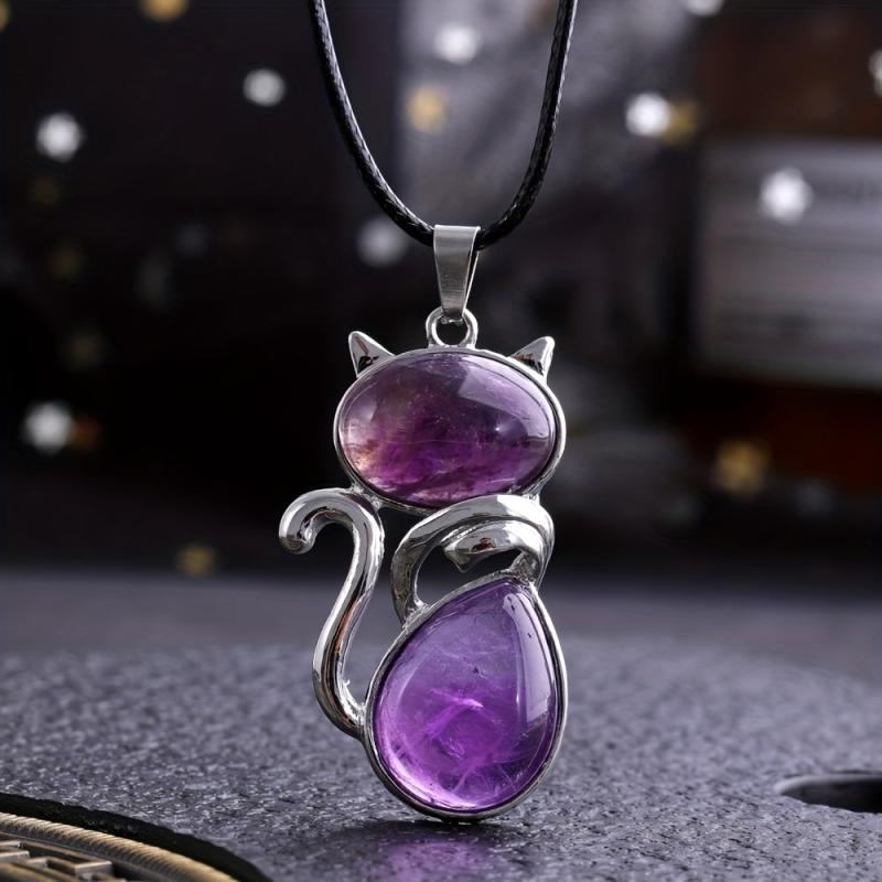 Healing Crystal Pendant Necklace Chakra Balance Positive Energy Gem Gift