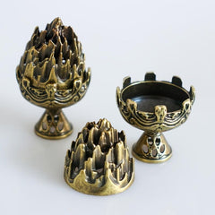 Vintage Arabic Metal Incense Burner Holder for Home Aromatherapy