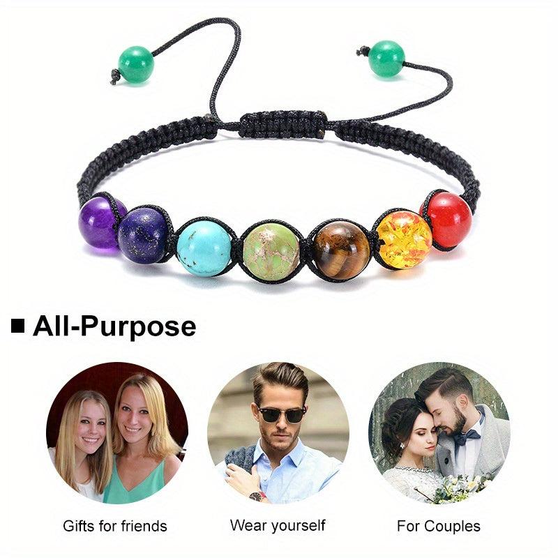Life Tree 7 Chakra Amethyst Beads Balance Reiki Buddha Yoga Bracelet