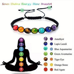 Life Tree 7 Chakra Amethyst Beads Balance Reiki Buddha Yoga Bracelet