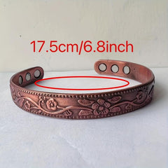 2pcs Copper Adjustable Magnet Cuff Bracelet for Carpal Tunnel Relief