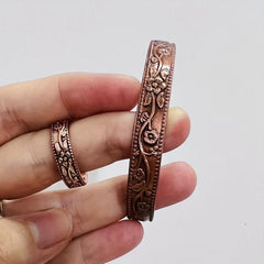 2pcs Copper Adjustable Magnet Cuff Bracelet for Carpal Tunnel Relief