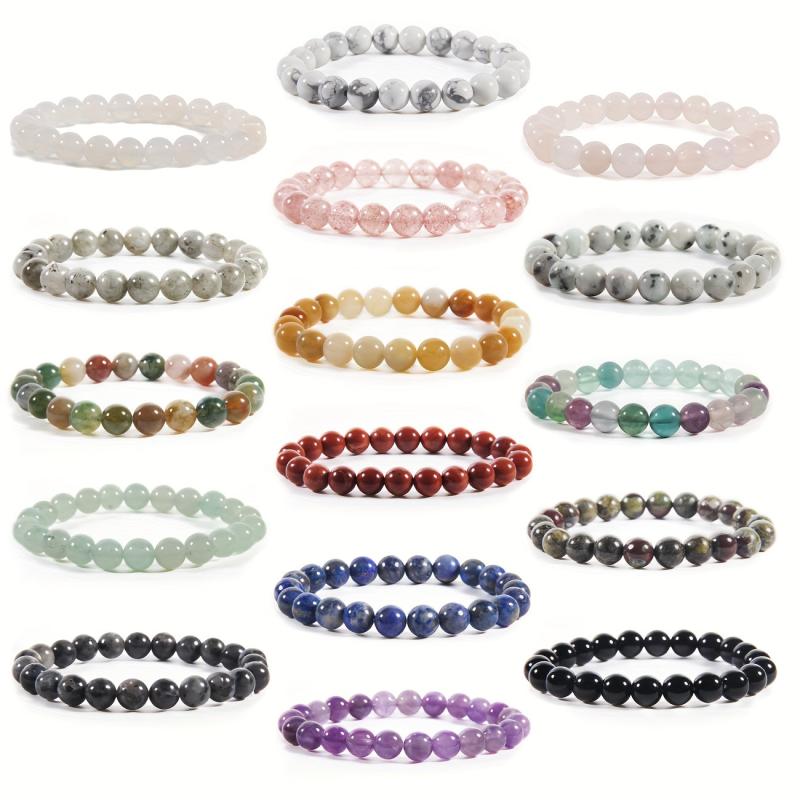 8MM Healing Stone Beaded Bracelet Unisex Graduation Gift