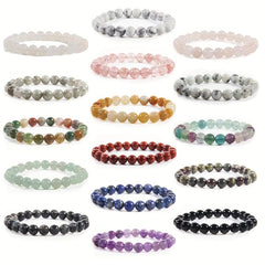 8MM Healing Stone Beaded Bracelet Unisex Graduation Gift