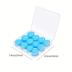 12 Silicone Mud Earplugs Soundproof Sleep Waterproof Decompression