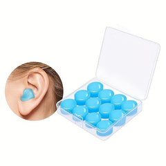 12 Silicone Mud Earplugs Soundproof Sleep Waterproof Decompression