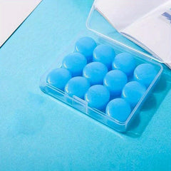 12 Silicone Mud Earplugs Soundproof Sleep Waterproof Decompression