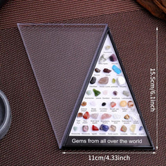 36 Agate Stones Gemstones Minerals Crystal Stone Triangular Specimen Set