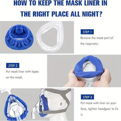 3pcs CPAP Mask Liners Full Face Reusable Soft Mask Covers Reduce Air Leaks
