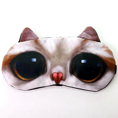 Cat Print Eye Mask 3D Eye Shade for Sleeping, Car Travel, Office, Plane