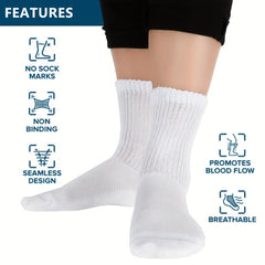 4 Pairs Non Binding Diabetic Socks