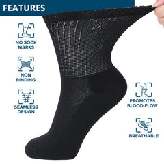 4 Pairs Non Binding Diabetic Socks