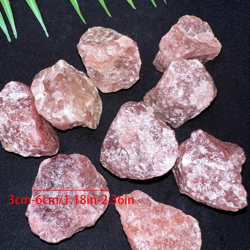 Natural Strawberry Crystal Rough Stone Chakra Balancing Diffuser Stone