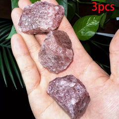 Natural Strawberry Crystal Rough Stone Chakra Balancing Diffuser Stone