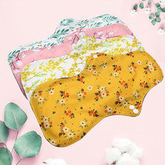 4pcs Reusable Sanitary Pads Washable Mama Cloth Panty Liners