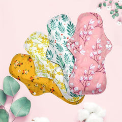 4pcs Reusable Sanitary Pads Washable Mama Cloth Panty Liners