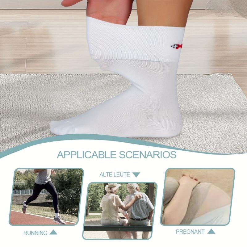 3 Pairs Men's Moisture Wicking Diabetic Crew Dress Socks