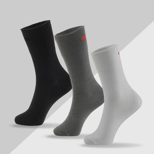 3 Pairs Men's Moisture Wicking Diabetic Crew Dress Socks