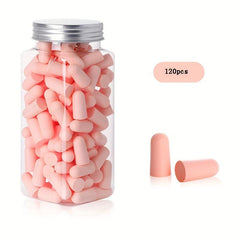 120Pcs Soundproof Mute Earplugs For Sleeping & Learning