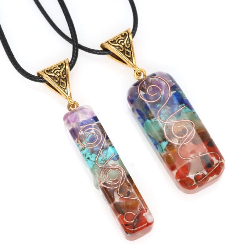 7 Chakra Stones Pendants Reiki Crystal Necklace For Women Yoga Meditation