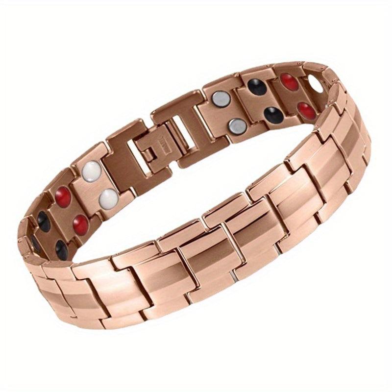 Detachable Double row Magnet Men's Bracelet Energy Health Bracelet