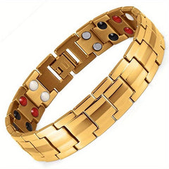 Detachable Double row Magnet Men's Bracelet Energy Health Bracelet