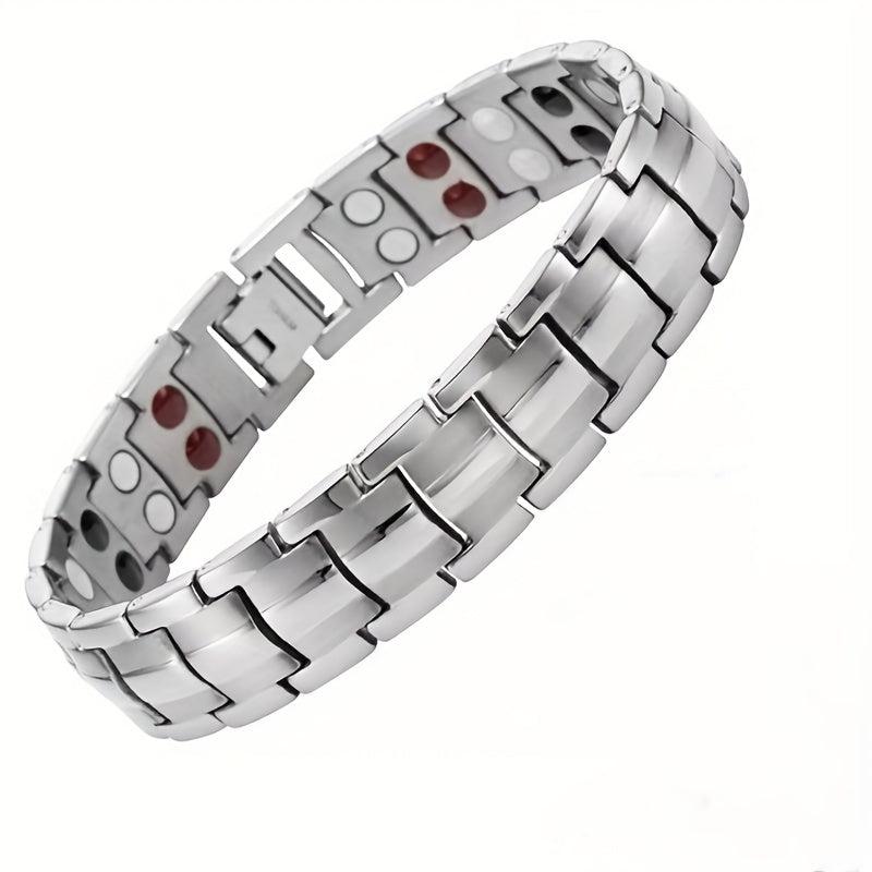 Detachable Double row Magnet Men's Bracelet Energy Health Bracelet