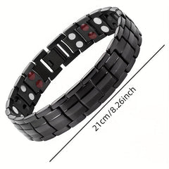 Detachable Double row Magnet Men's Bracelet Energy Health Bracelet