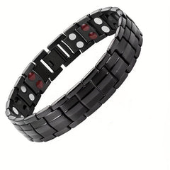 Detachable Double row Magnet Men's Bracelet Energy Health Bracelet