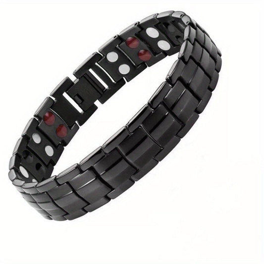 Detachable Double row Magnet Men's Bracelet Energy Health Bracelet
