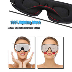 3D Sleeping Eye Mask 100 Lights Blockout Memory Foam Eye Cover