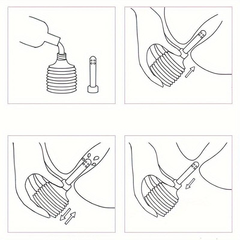 2pcs Enema Blub Perineal Irrigator Disposable Travel Bidet For Women