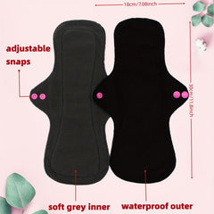 5pcs Reusable High Flow Bamboo Cloth Pads Women's Sanitary Napkin Set