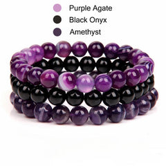 3pcs Crystal Bracelets Positive Energy Ability Crystals Fashionable
