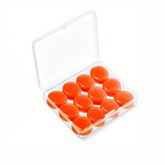 12pcs Soft Reusable Silicone Earplugs Noise Cancelling Waterproof & Moldable