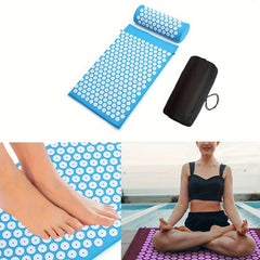 3PCS Yoga Acupressure Massage Mat Set with Pillow & Bag