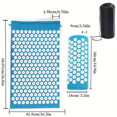 3PCS Yoga Acupressure Massage Mat Set with Pillow & Bag