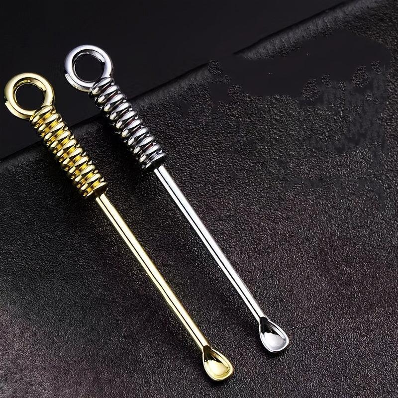 Metal Ear Pick Spoon Portable Spiral Ear Wax Removal Tool